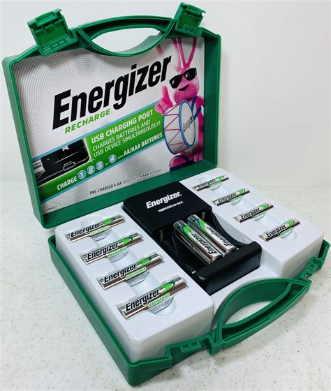 Energizer Rechargeable Batteries Kit With Usb Charger 6 Aa And 4 Aaa