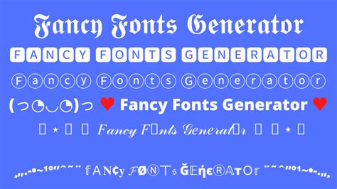 Fancy Text Generator Font Online