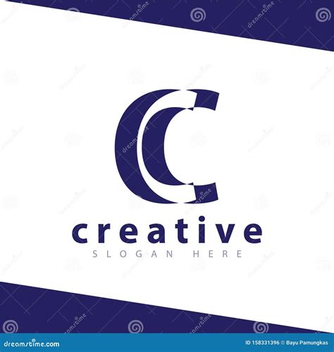 Cc Initial Letter Logo Vector Template Stock Vector Illustration Of