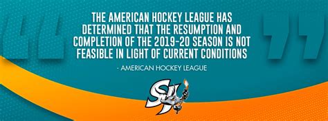 American Hockey League Cancels Remainder Of 2019 20 Season San Jose