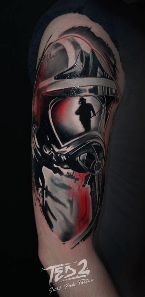 Firefighterfirefighter Tattoofeuerwehrfeuerwehrmanndesign Tattoo