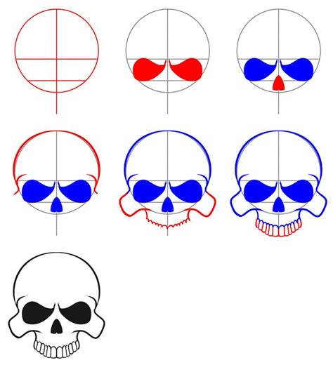 How To Draw An Easy Skull Skulls Drawing Skull Drawing Skull Art