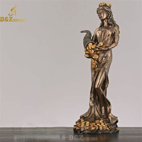 Blindfolded Tyche Lady Fortuna Roman Goddess Of Luck Statue Factory