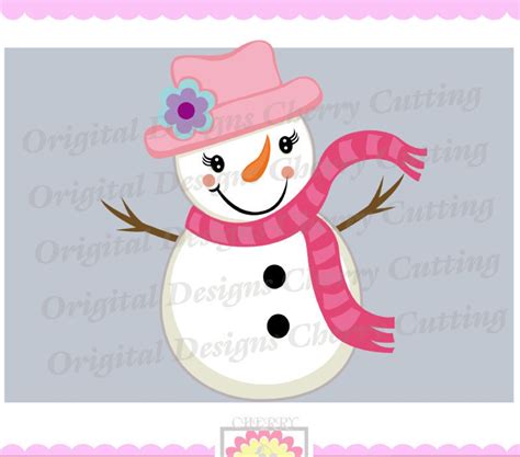 Snowman Girl Svg Christmas Snowman Silhouette And Cricut Cut Etsy
