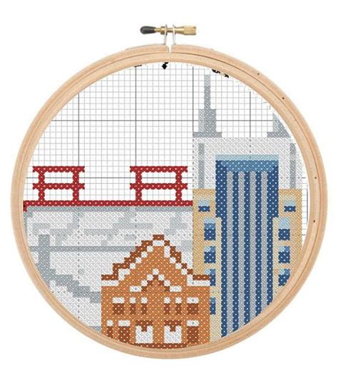 Cross Stitch Pattern Downtown Nashville Bat Building Grand Etsy