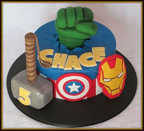 Avenger's birthday cake an avenger's cake i made for a 4 year old little boys birthday. Avengers cake … | Avengers birthday cakes, Avenger cake