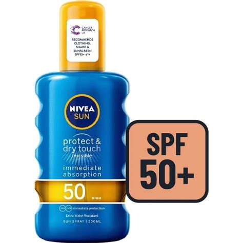 Nivea Sun Protect Dry Touch SPF 50 Sunscreen Spray Invisible 200ml