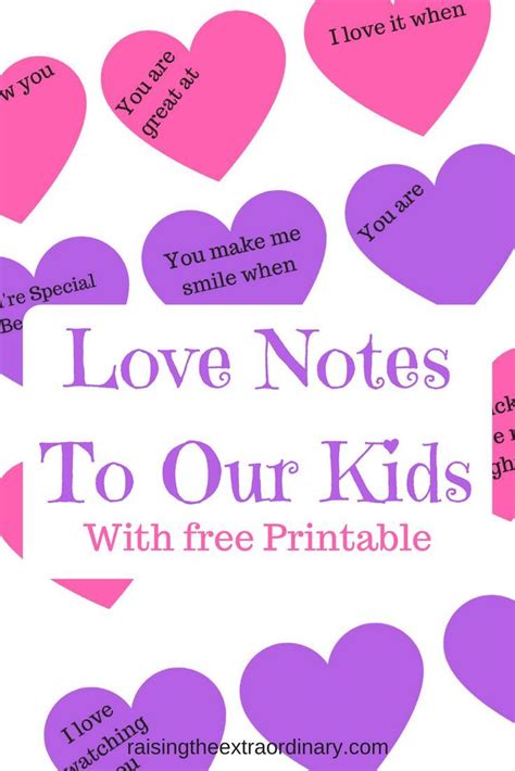 Valentine Valentines Day Love Notes Notes To Kids Valentines