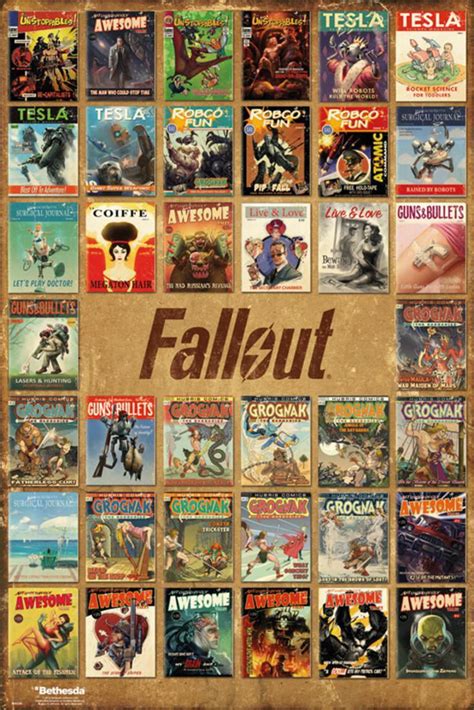 Fallout 4 Pulp Fiction Compilation Poster 24x36