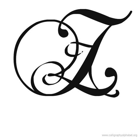 Calligraphy Alphabet Romantic Z Lettering Fonts Lettering Design