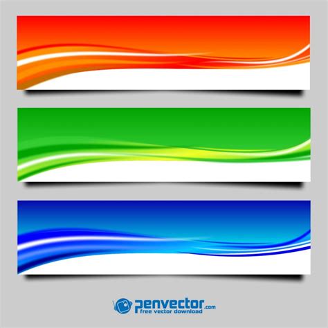 Set Of Banner Abstract Background Free Vector