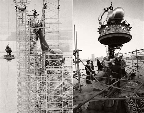 Vintage Images Of Statue Of Liberty Under Construction