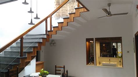 Wooden Stair Designer Kerala Modern Wooden Stair Design
