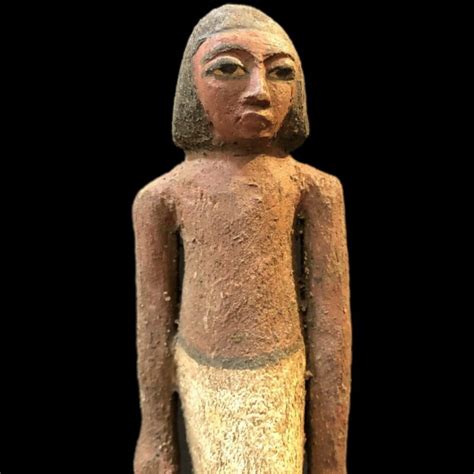 Beautiful Ancient Egyptian Wooden Statue 300 Bc 4 Large