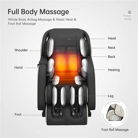 Real Relax® Zenart 01 Massage Chair Full Body Sl Track Massage Chair Zero Gravity Shiatsu
