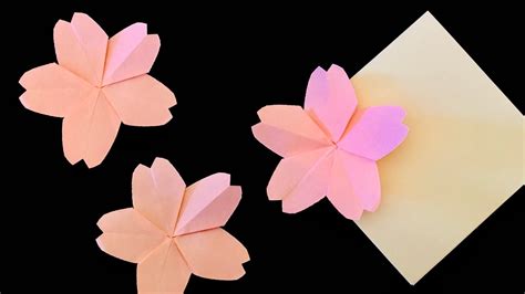 Easy Sticky Note Origami Flower Cherry Blossom Flores De Origami