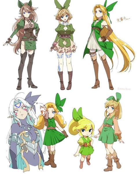 Rule 63 Links From All Across Time The Legend Of Zelda Legend Of