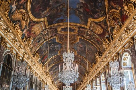 Hall Of Mirrors Of Chateau De Versailles France Editorial Photography