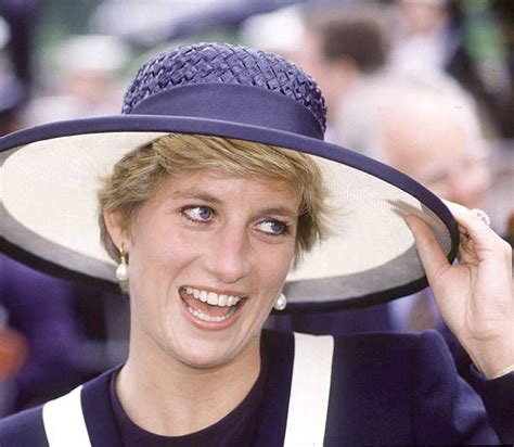 Princess Diana Laughing During Her Visit To Liverpool She Is Holding
