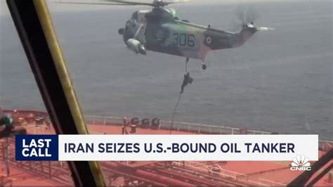 Iran Seizes Us Bound Oil Tanker