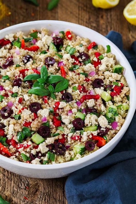 Mediterranean Quinoa Salad Vegan Huggs