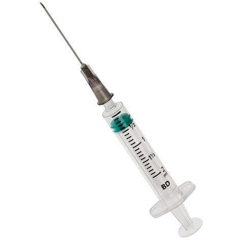 Bd Emerald Sterile 2ml Syringe With 22g Needle Emerald Syringeneedle