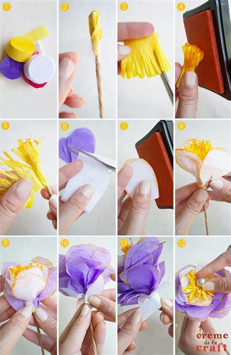 Diy Crepe Paper Flowers From Party Streamers