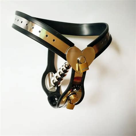 Stainless Steel Female Chastity Belt With Anal Plug Bdsm Bondage Restraints Bdsm Women Heart