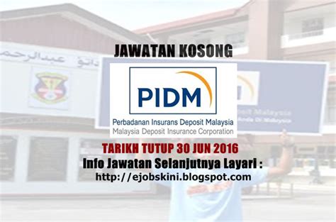 Perbadanan insurans deposit malaysia (malaysia deposit insurance corporation). Jawatan Kosong Perbadanan Insurans Deposit Malaysia (PIDM ...