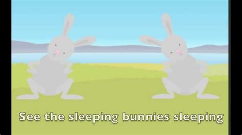 See The Sleeping Bunnies Nursery Rhyme With Lyrics Sleeping Bunny