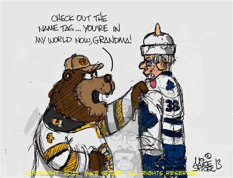 Mike Spicer Cartoonist Caricaturist Bruins Vs Leafs 2 The Show Down