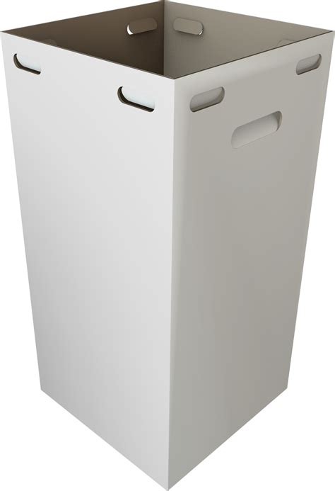 16x16x31 White Cardboard Bin: Recycling Bin, Trash Bin, Cardboard Recycling Bin, Cardboard Waste ...