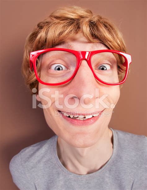 Funny Nerdy Guy Stock Photos