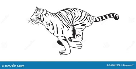 Jumping Tiger Stock Illustration Illustration Of Wild