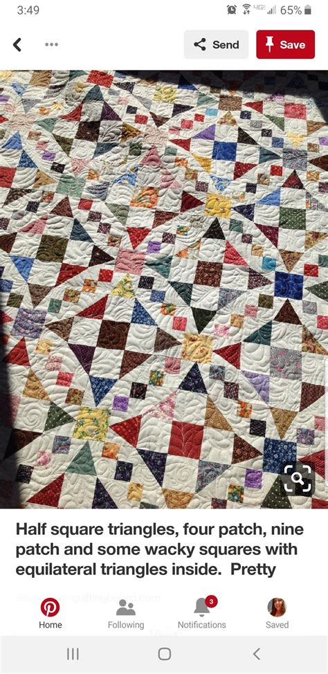 Classic Quilts Half Square Triangle Quilts Nine Patch Quilt Art