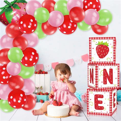 Buy Strawberry Baby Shower Boxes First Birthday Party Decorations With