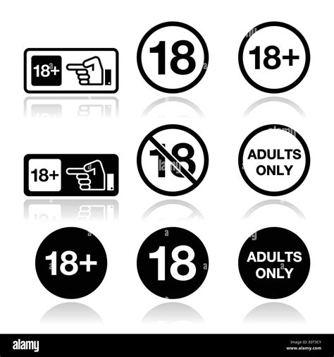 Under 18 Adults Only Warning Sign Stock Vector Image And Art Alamy