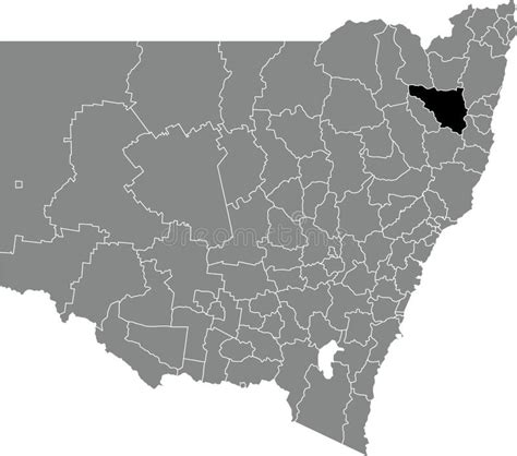 Locator Map Of The Armidale Regional Council New South Wales Stock
