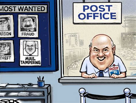 Political Cartoon On Dejoy Defends Gutting Usps By Steve Sack