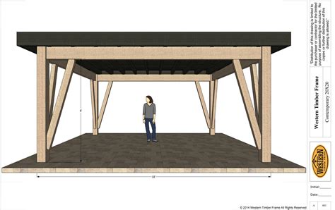They wanted a timber frame three gable structure so i modelled up a design in sketchup and drew up some plans. New Contemporary 20x20 DIY Timber Frame Pavilion Plan ...