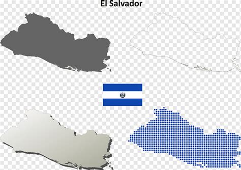 El Salvador Outline Map Set Png Pngwing