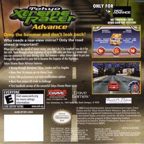 Tokyo Xtreme Racer Advance Box Shot For Game Boy Advance Gamefaqs