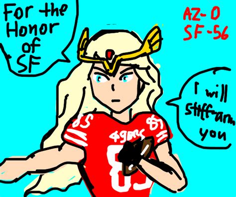 Anime Girl Is 49ers Quarterback Drawception