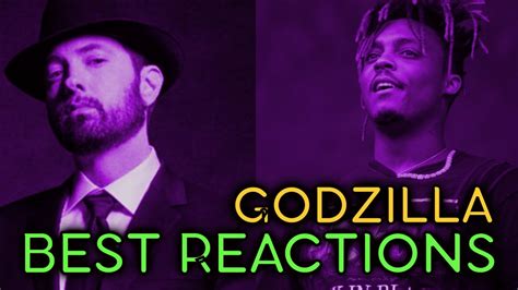 Best Reactions To Eminem Godzilla Ft Juice Wrld Youtube
