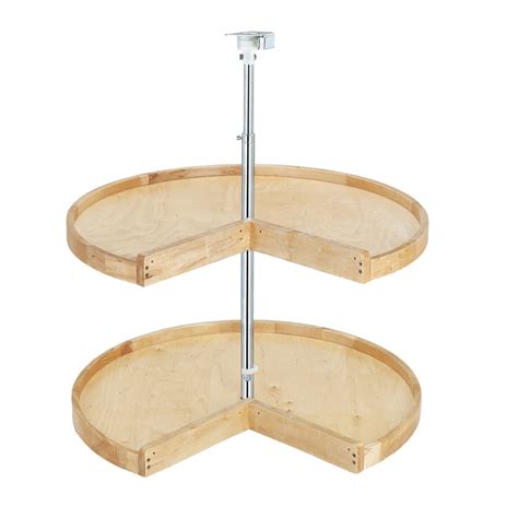 To find the size you need, measure from the back of the cabinet to just inside the front and subtract 2 inches. Rev-A-Shelf 2-Tier Wood Pie-Cut Cabinet Lazy Susan at ...