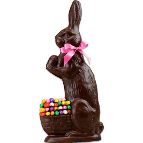 Large Chocolate Bunny Decorated With Jelly Beans Semi Solid Edelweiss Chocolates