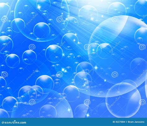 Air Bubbles On A Light Blue Background Stock Images Image 4227084