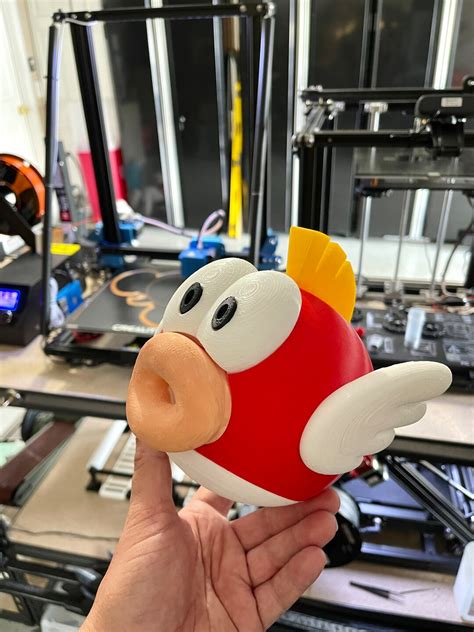 Mario Cheep Cheep Green And Red Figured 3d Printed T Etsy