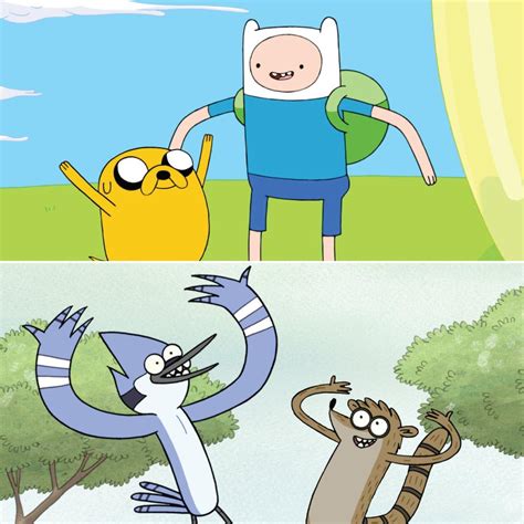In A Fight Composite Mordecai And Rigby Vs Composite Finn And Jake No