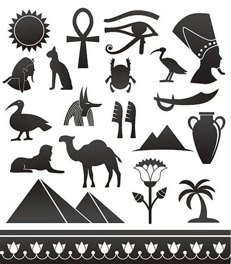 Set of Egyptian symbols Símbolos egípcios Arte egípcia antiga Arte